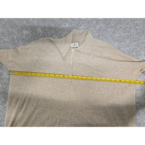 Tuckernuck Casual Polo Long Sleeve Shirt Sweater Linen Blend Beige Size XL/XXL - Picture 8 of 10